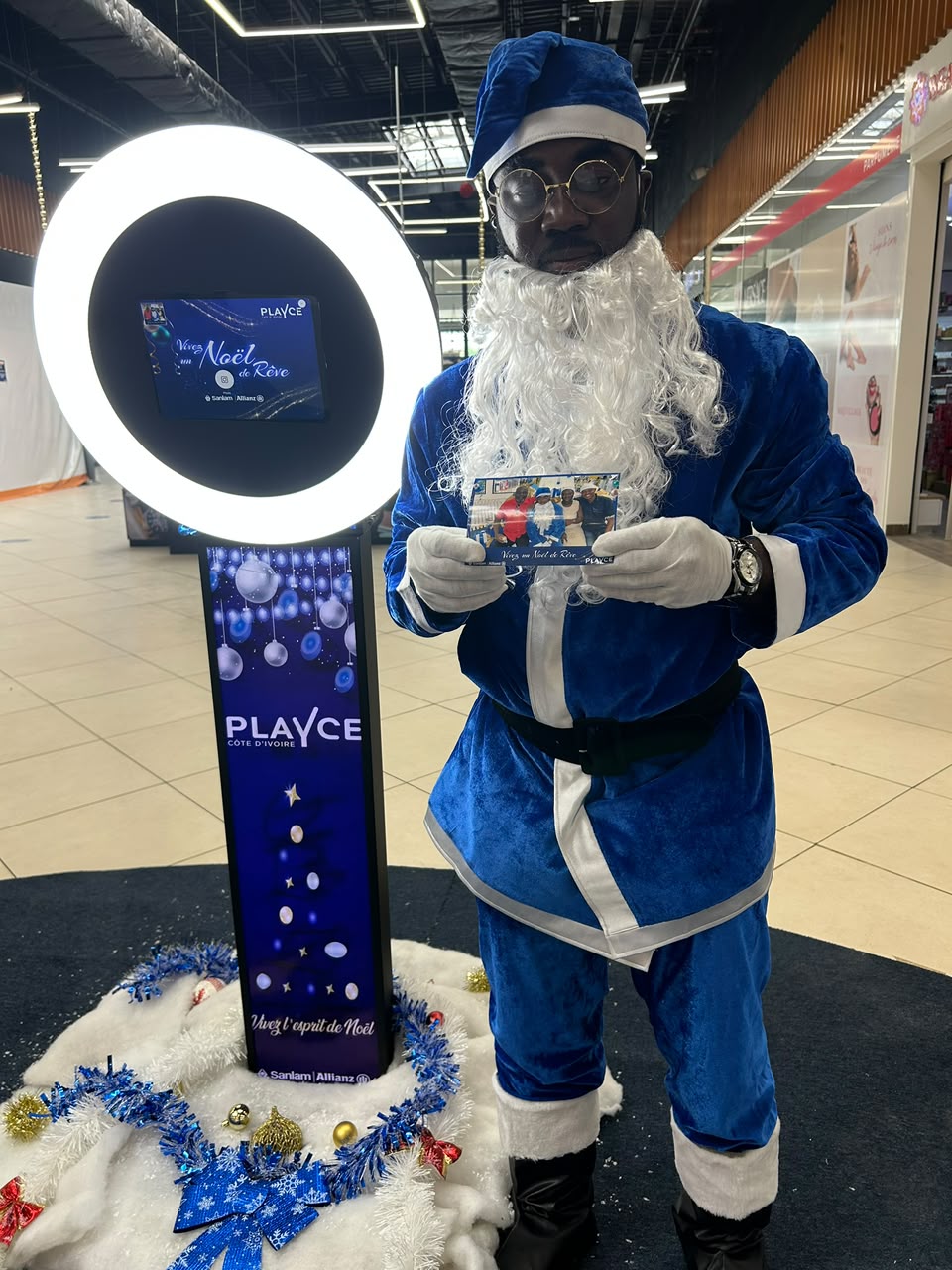 Photobooth personnalisé PLAYCE lors d’une animation de Noël